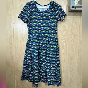 LuLaRoe Amelia Dress, wave pattern